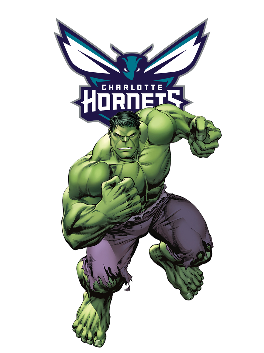 Charlotte Hornets Hulk Logo vinyl decal